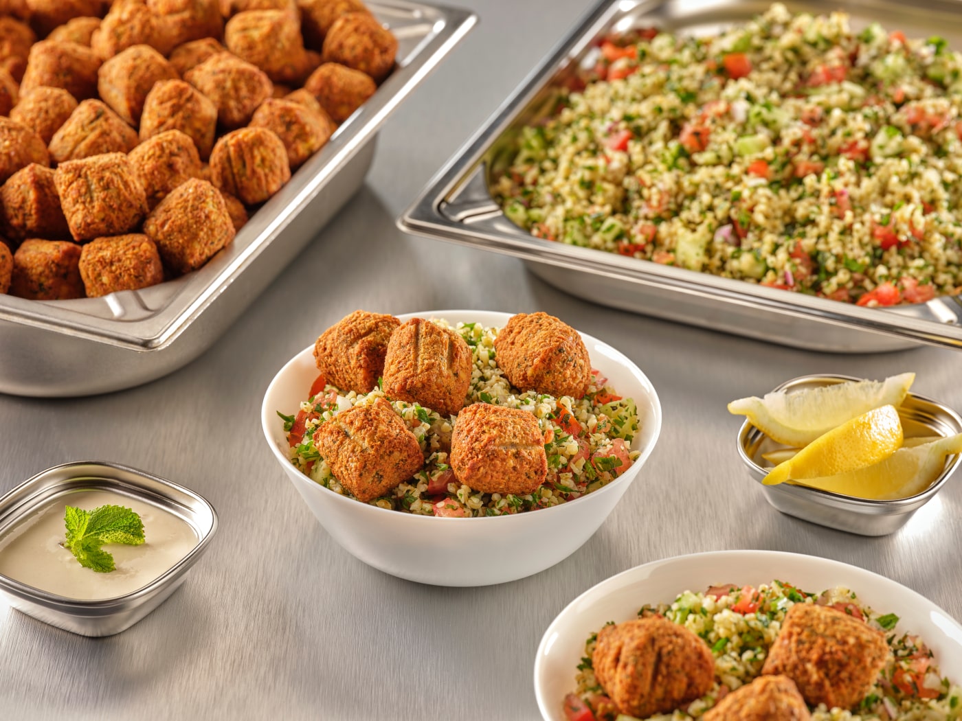 Taboulé de falafels sauce Tahini